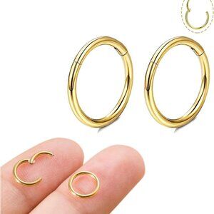 Tiny 6mm 14K Gold Hoop Earrings for Cartilage Helix Tragus Women Men